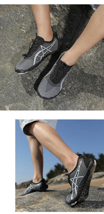 Aqua Shoes for Men, Water Shoes, Barefoot Beach Shoes, Unisex Quick-Dry Outdoor Wading Shoes, Gym Training Footwear Sneakers Size 35-46