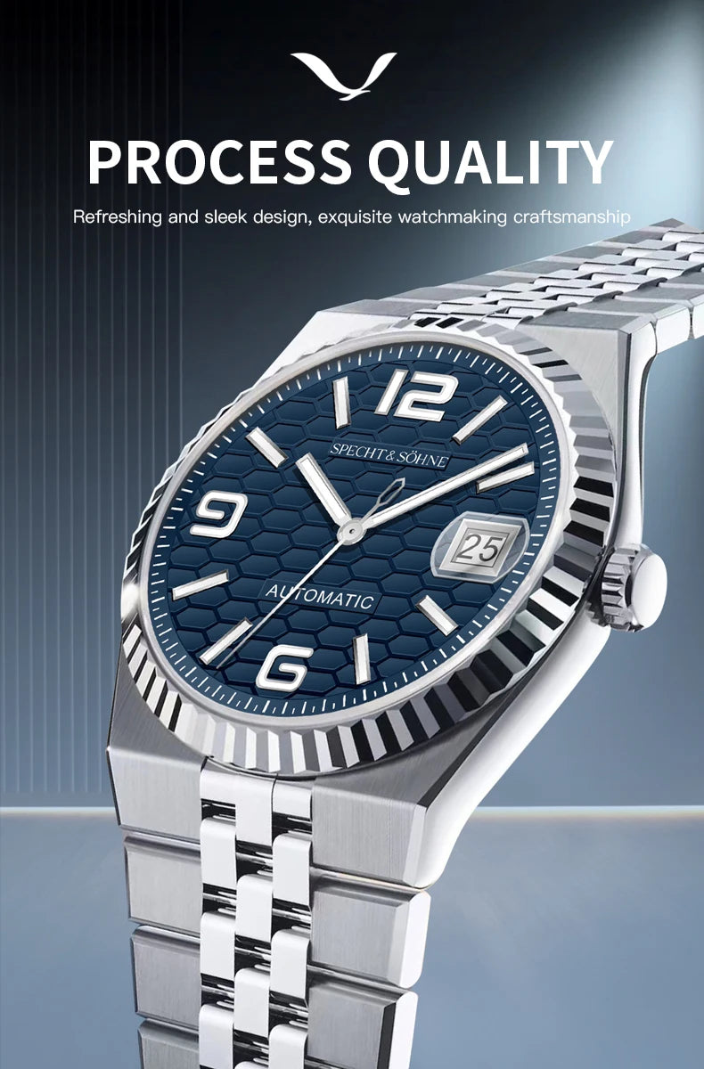2025 Specht & Söhne Men's Automatic Mechanical Watch Japan Miyota 8215 Movt Stainless Steel Sapphire Crystal Watch reloj hombre