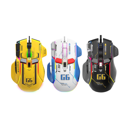 Aukštos klasės programuojama laidinė žaidimų pelė, 12800dpi, 12 mygtukų, RGB, skirta Windows, IOS, namų biurui, nešiojamajam kompiuteriui ir PC