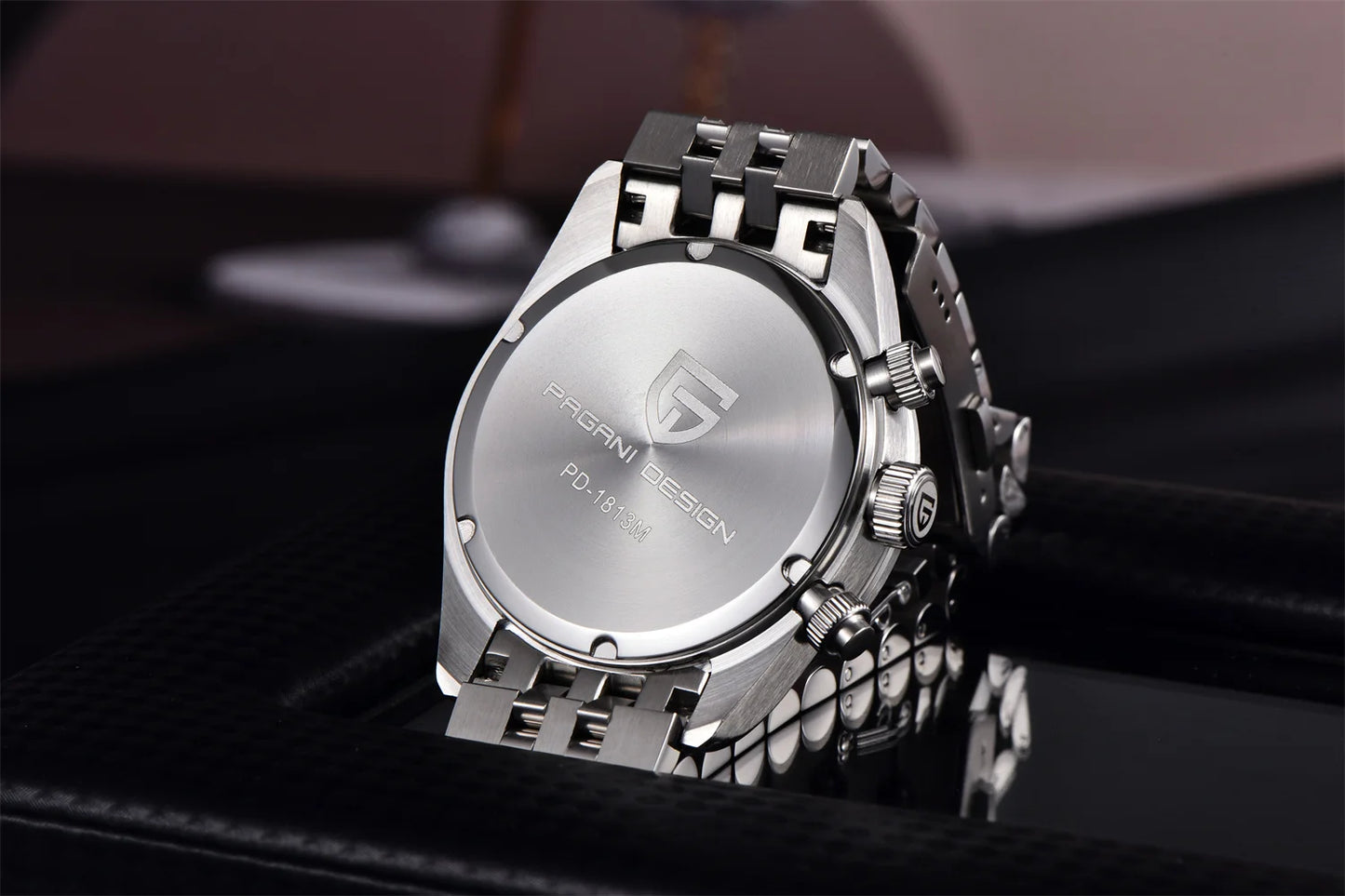 PAGANI DESIGN Men Watches 2026 New Pink BB Panda Dial Chronograph Fashion Luxury Quartz Watch For Men VK64 Movt Waterproof Watch