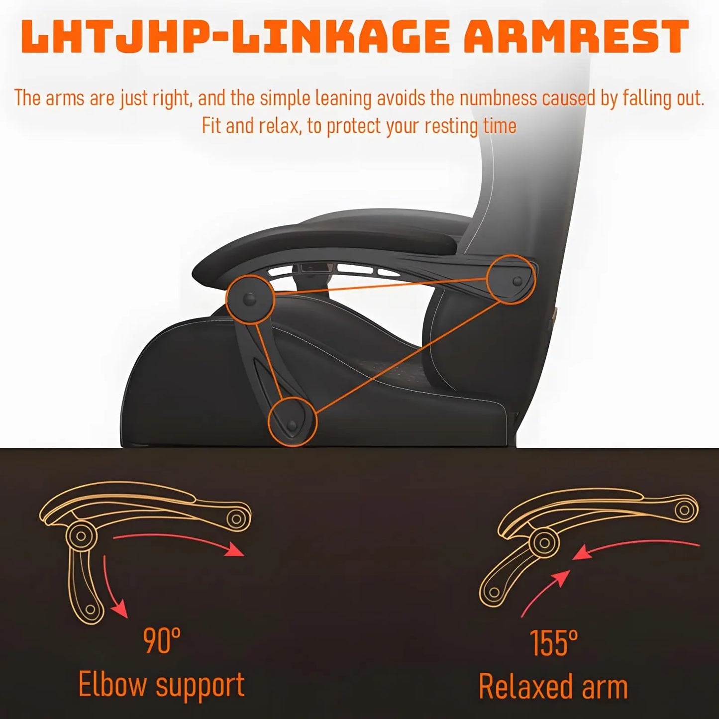 Hestora PU Leather Big and Tall Gaming Chair Ergonomic High Back Computer Chair with Footrest Massage Lumbar Support for Adults