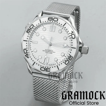 Gramock New 007 NTTD Wristwatch 41mm Men Mechanical Watch Automatic Watch Domed Sapphire Glass Luminous Diving Steel NH35/PT5000