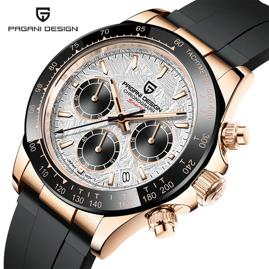 Nuovo originale PAGANI DESIGN PD-1664 orologio da uomo di lusso, movimento al quarzo giapponese VK63, zaffiro, impermeabile, cronografo, oro
