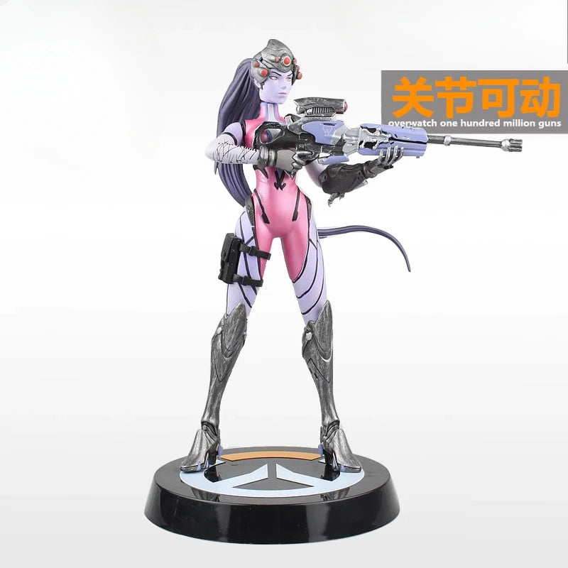 Overwatch De Pioneer Black Lily ručno izrađen Blizzard kip za igru, dekorativni model za izlaganje, podesiv i pomičan