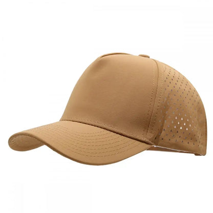 1PC New Five-ply laser perforated quick-drying cap breathable sports visor cap summer waterproof perforated truck baseball cap