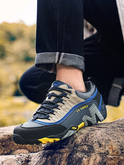 Outdoor-Liebhaber-Trekkingschuhe für Herren, wasserdichte Wanderschuhe, Bergstiefel aus echtem Leder, Woodland-Jagd- und taktische Schuhe