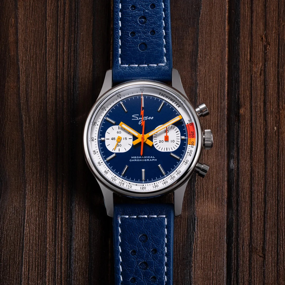 Sugess Chronograph Watch for Man ST19 Swanneck Movement Mechanical Wristwatches Sapphire Crystal Pilot Military Racing Clock New