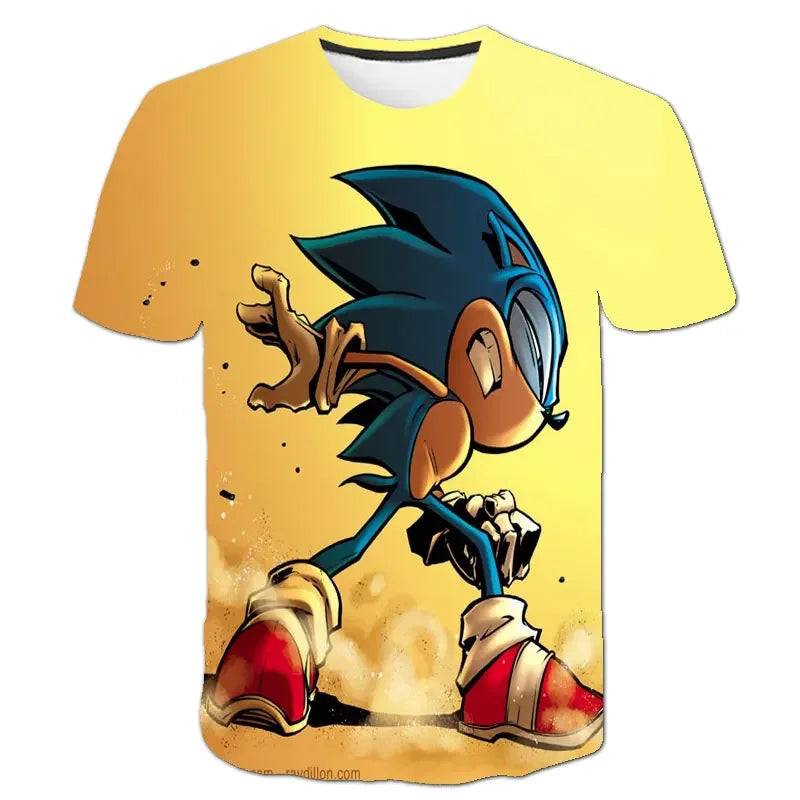 Men T Shirt Women Tee Boys Girls Top Adults Children Parent Child quick dry kid Tshirts Sonic Cartoon Anime Game 3D Print Tops