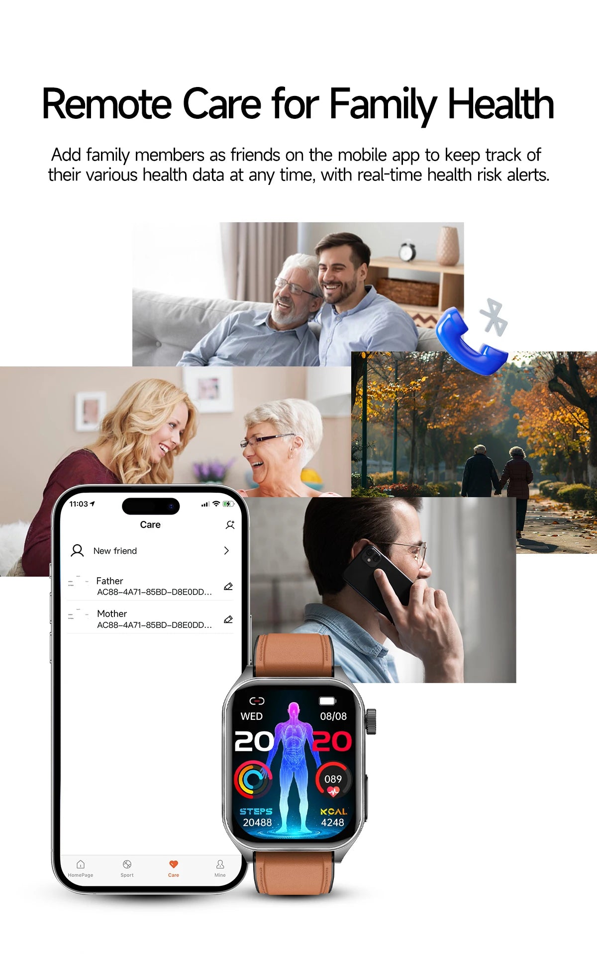 2026 New 650nm Laser Therapy Blood Fat Uric Acid Blood Pressure Smart Watch ECG+PPG Precise Health Monitor Smartwatches For Men