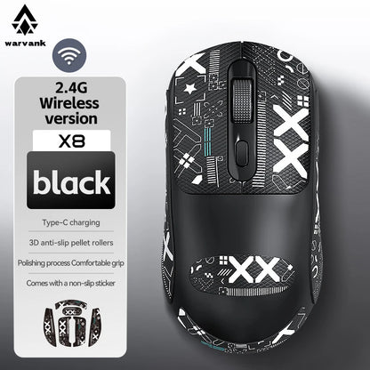 Mouse de gaming wireless Warvank X8, 500 mAh, reîncărcabil TYPE-C, mouse de birou potrivit pentru laptopuri și computere desktop