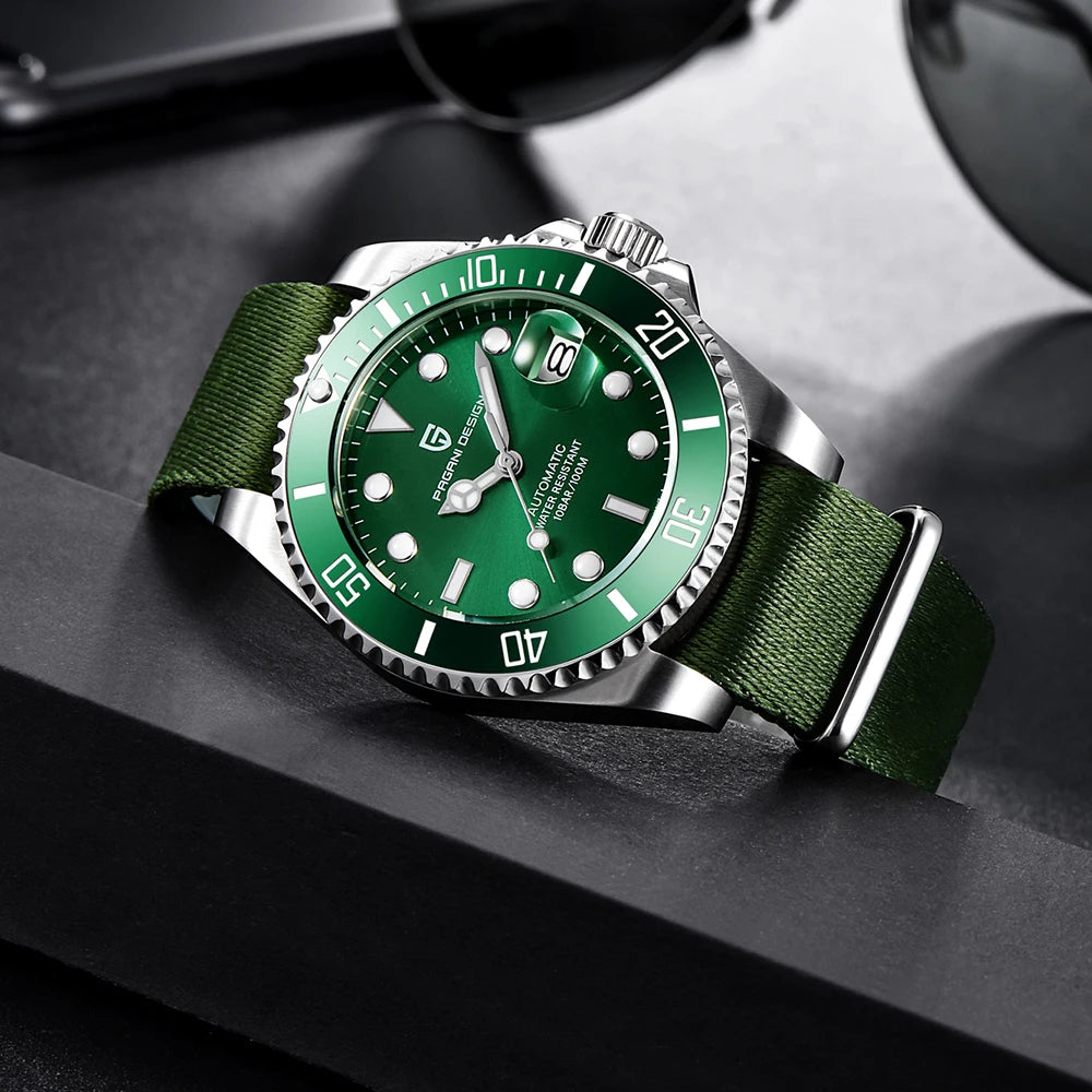 New PAGANI DESIGN Diving Automatic Mechanical Watch Luxury Sports Waterproof Watch Stainless Steel Sapphire Luminous Watch for Men