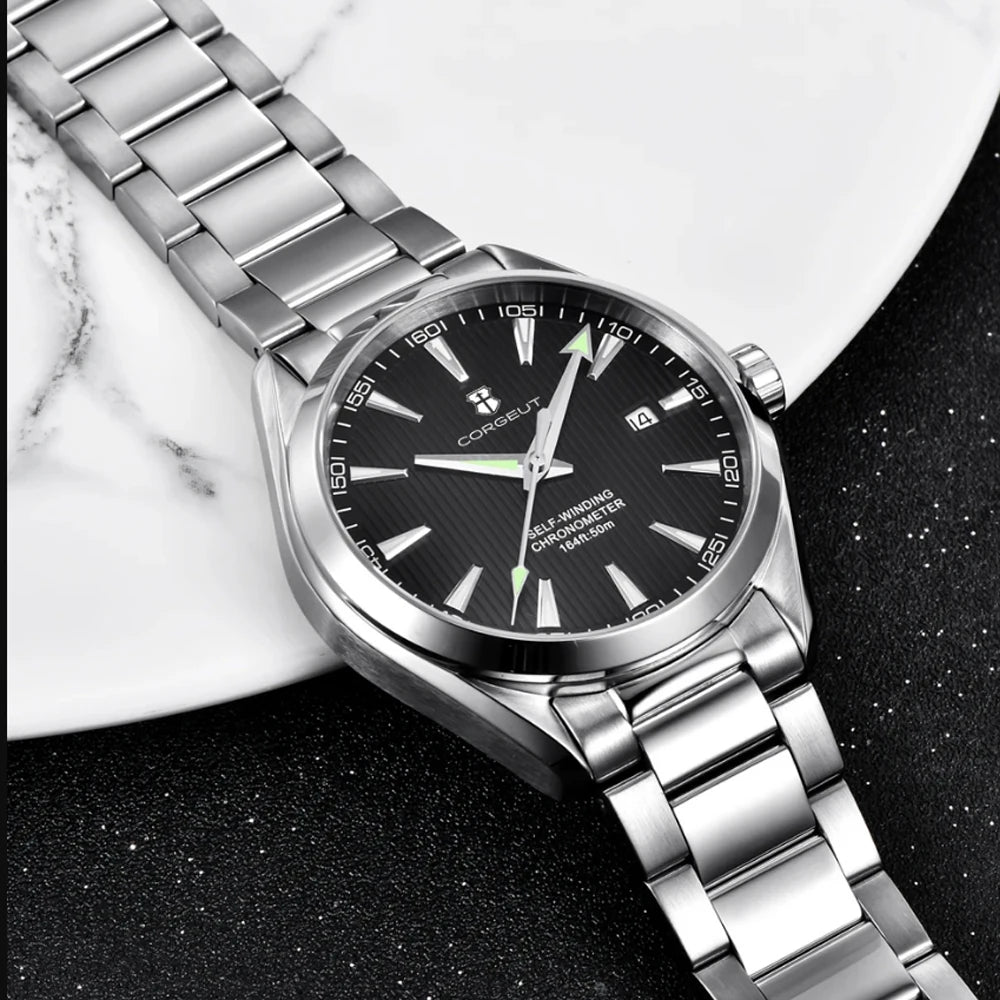 Luxury NH35 Corgeut Watch Men reloj hombre 41mm Sport Clock Automatic Mechanical Wristwatches Sapphire Steel Band Men's Watch