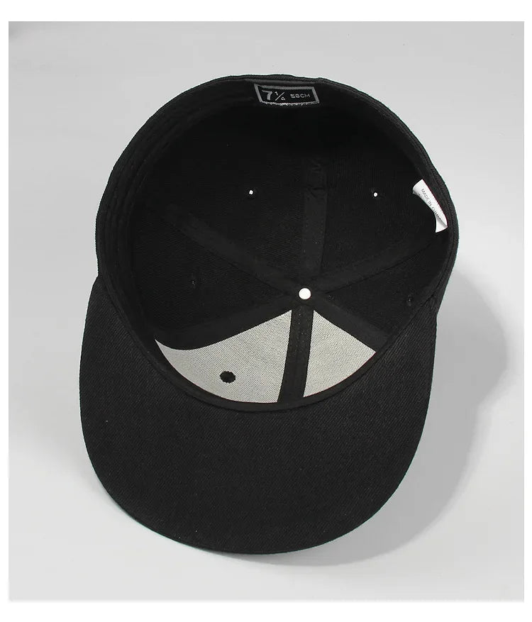 Enlarged Deepening XxxxL 65cm Snapback Cap Full Closed Men Women Flat Brim Hip Hop Hat Fitted Size Summer Baseball Cap Snapback