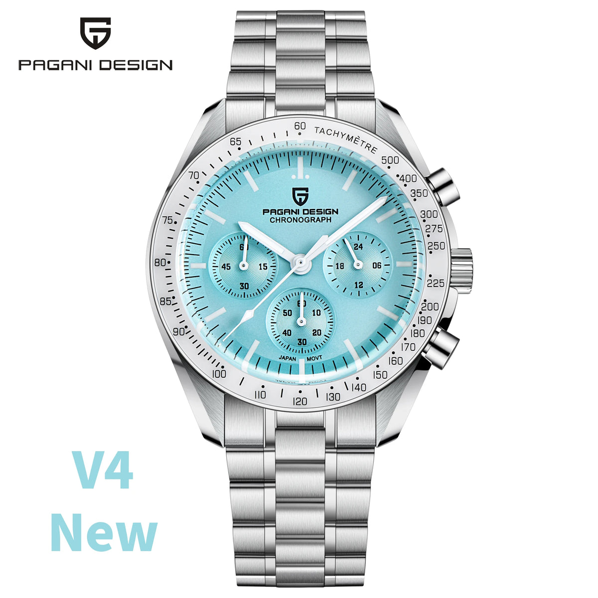 PAGANI DESIGN Saturn Men's Watches 2026 New Top Luxury Quartz Watch Men Light Tan Chronograph AR Sapphire crystal Wristwatch Men