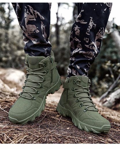 Upgraded Tactics Combat Training Boots Male Outdoors Camping Anti-wear Rapid Response Hiking Shoes Fishing Hunting Sneakers Men