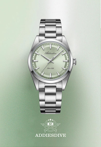 Orologio da uomo ADDIESDIVE in acciaio, stile di lusso, dotato di vetro bombato, movimento al quarzo e rivestimento luminescente blu BGW9; impermeabile fino a 100 ATM, display analogico – Modello AD2066