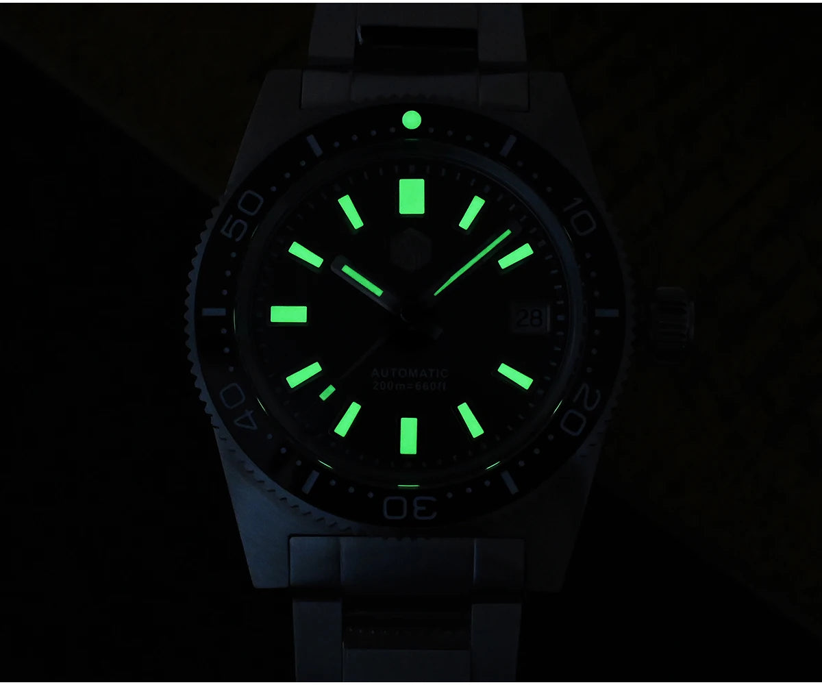 San Martin New 62mas 37mm Diver Mens Watch Classic Luxury Sapphire PT5000 SW200 Automatic Mechanical Watches Date 20Bar Luminous