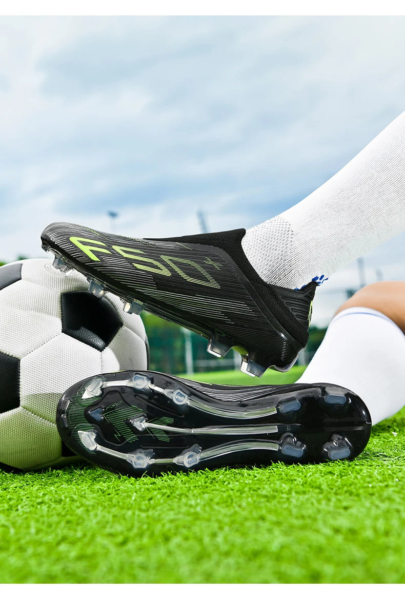 New Men's Soccer Shoes Futsal Football Boots Sneakers Match Grass Cleats High-Quality Non-Slip Indoor Hot-Selling High-Top Outdoor