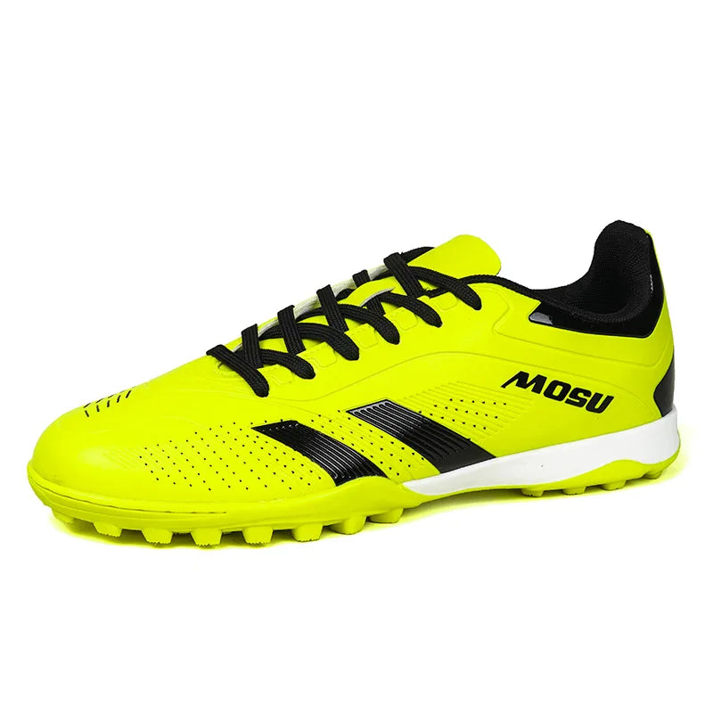 Nuevas zapatillas de fútbol para hombre y mujer, calzado deportivo para interior y exterior con tacos largos y tacos fragmentados para entrenamiento de fútbol en césped sintético