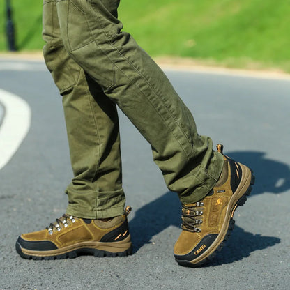 Herren-Wanderschuhe aus Veloursleder, Outdoor-Trail-Trekking-Sneaker, rutschfeste, atmungsaktive Kletterschuhe für Herren, Bergsportschuhe