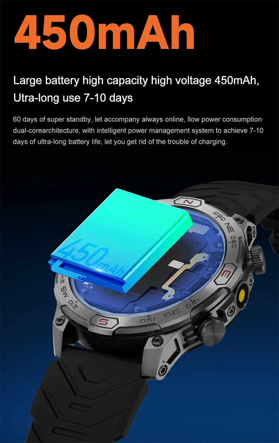 Men Fashion Outdoor Sport GPS Smart Watch Men AMOLED HD Screen Heart rate Waterproof Sport Smartwatch Man Smart Bracelet clock