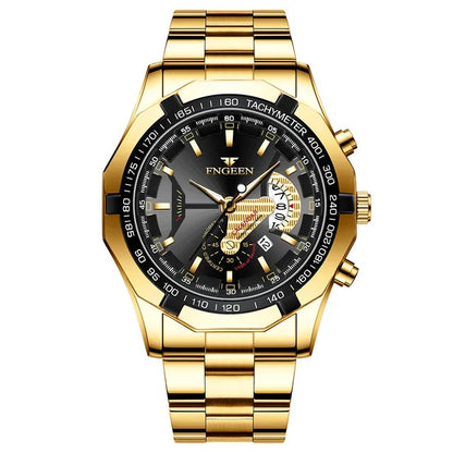 Montre-bracelet pour homme, style militaire, décontracté ou sportif, à quartz, de marque prestigieuse, en acier intégral, étanche
