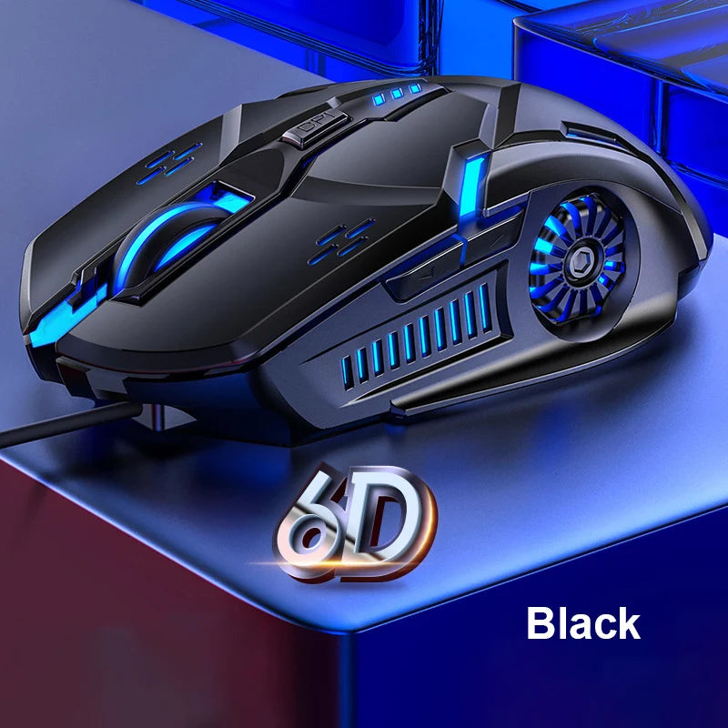 Žična gaming miška G5 z barvito osvetlitvijo ozadja, 6 gumbi, tihim delovanjem, 4-stopenjsko nastavitvijo in 3200 DPI RGB za računalnik in prenosnik