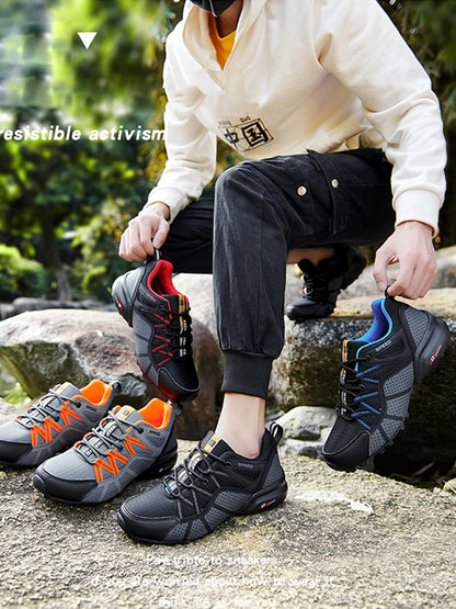 Herenwandelschoenen voor alle terreinen – outdoor sportschoenen van ademend mesh, antislip en slijtvast, voor wandelen en fietsen outdoor