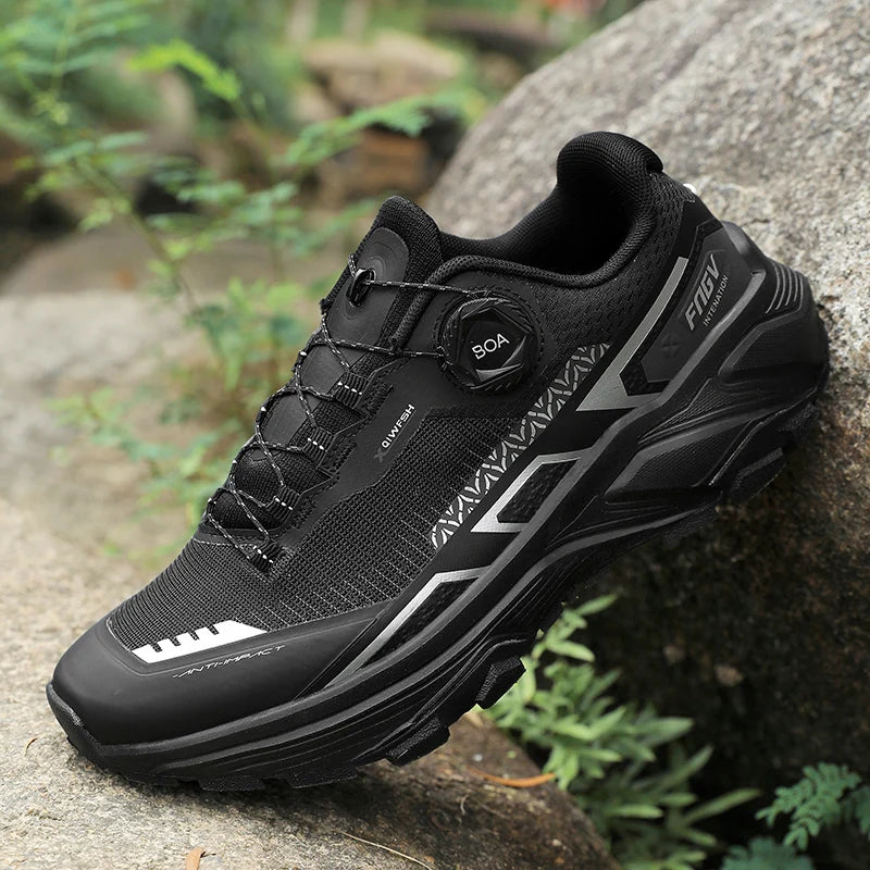 Chaussures de randonnée en plein air élégantes pour hommes, baskets de Trekking résistantes avec doublure chaude en peluche pour l'hiver