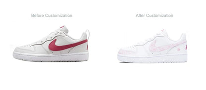 Custom Sneakers Nike Court Borough Low Vanilla Cream Cute Aesthetic Sweet Girlish Style Fashion Versatile Low-Top for Women