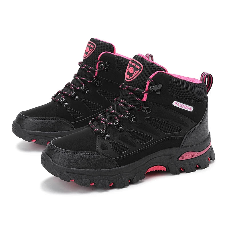 Women's Outdoor Hiking Shoes Waterproof Trekking Camping Trail Boots Non-slip Durable Mountain Climbing Shoes Women Ankle Boots