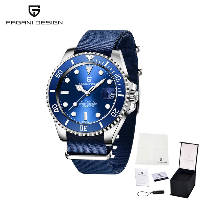 New PAGANI DESIGN Diving Automatic Mechanical Watch Luxury Sports Waterproof Watch Stainless Steel Sapphire Luminous Watch for Men