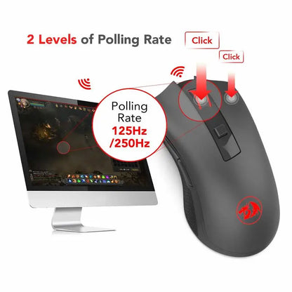 Redragon M652 optische 2.4G-Wireless-Maus mit USB-Empfänger, tragbare Gaming- und Office-Maus, 5 einstellbare DPI-Stufen