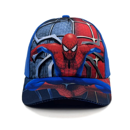 Marvel Spider-Man anime-figur baseballkasket, børnekasket med skygge, bomuld og polyester, hovedbeklædning til alle årstider, solbeskyttelse, gaver