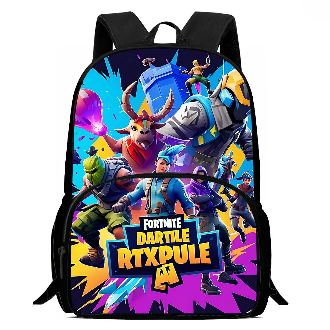 Κλασικό παιδικό σακίδιο πλάτης Fortnites για αγόρια και κορίτσια, σχολική τσάντα μαθητή με μεγάλη χωρητικότητα, ανθεκτικό σακίδιο για κάμπινγκ, ιδανικό δώρο γενεθλίων