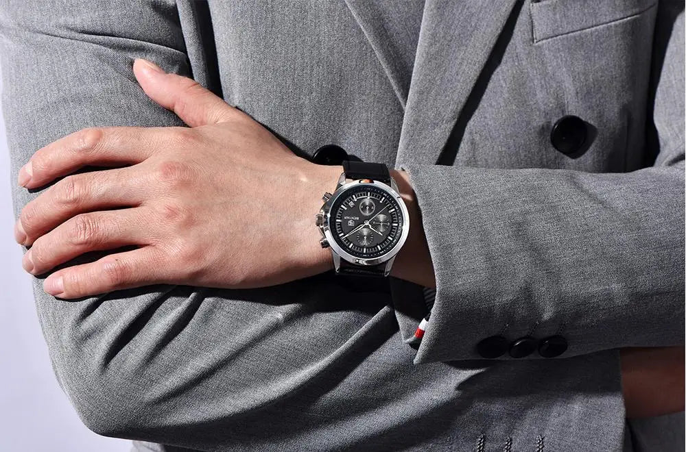 BENYAR 2024 New 40MM Men's Quartz Watch 50M Waterproof Automatic Diving Watch Luxury Fashion Men's Stainless Steel Watch