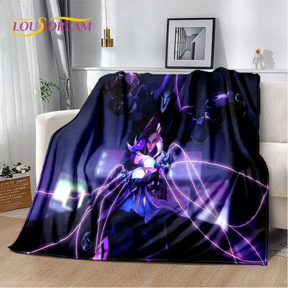 Overwatch Game Gamer DVA  Reaper Soft Plush Blanket,Flannel Blanket Throw Blanket for Living Room Bedroom Bed Sofa Picnic Kid 3D