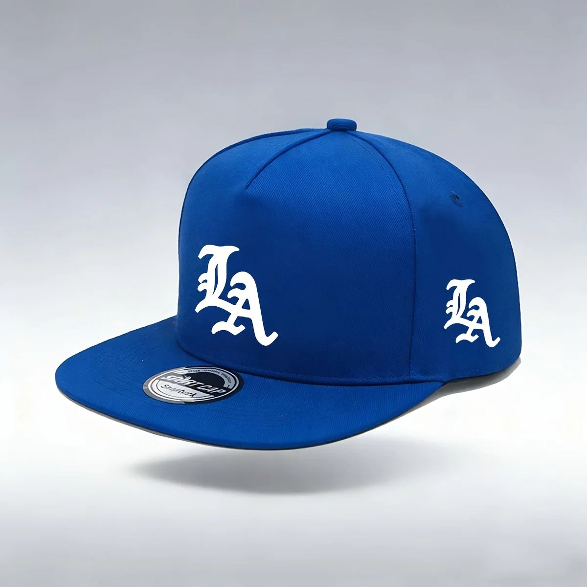 1pc "LA" Letters Print Snapback Cap-Adjustable,Funky Street Hip-Hop Style,Breathable Baseball Hat with Flat Brim for Men & Women