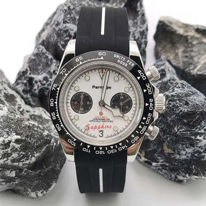 New Chronograph VK64 Quartz Watch 39.5mm 316L Stainless Steel 50M Waterproof Luminous Men Sports Business Watches