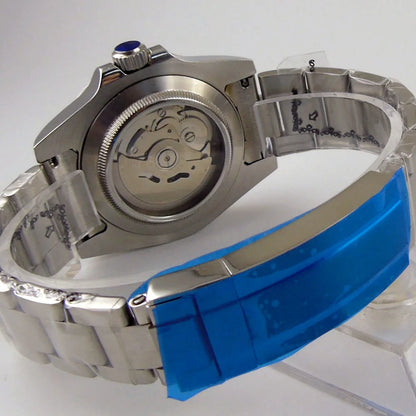 Tandorio 40mm Men's Automatic Watch Date Mechanical Miyota8215/PT5000 Movt Sapphire Business Waterproof Wristwatch Screw Crown