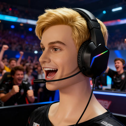 H21 wired headphones gaming, computer, music Fits online courses, conferences, birthdays. Works with PS4/PS5/Xbox/Switch/