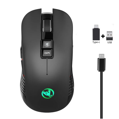 2.4G USB-C belaidė pelė, įkraunama žaidimų pelė, 3600DPI, 7 mygtukai, Type-C, tyli pelė Macbook, nešiojamajam kompiuteriui, PC, žaidimams ir kompiuteriui