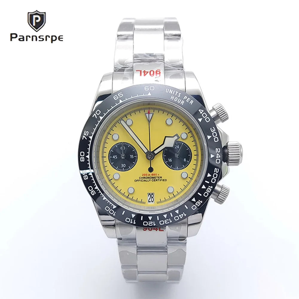 2025 New Latest VK64 Watch AR Sapphire Glass 5bar Men's Speed Sport Chronograph Fashion Quartz Watch relogio masculino