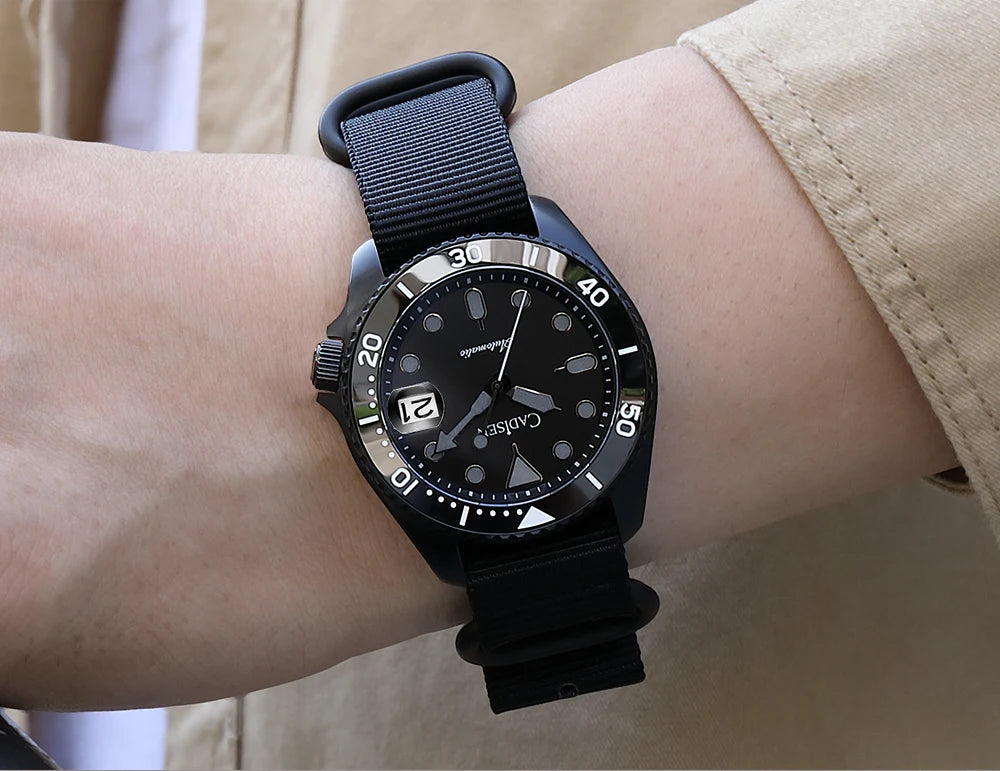 CADISEN New Luminous Men Mechanical Wristwatches Ceramic Bezel MIYOTA 8215 Sapphire Glass Automatic Watch Men Relogio Masculino