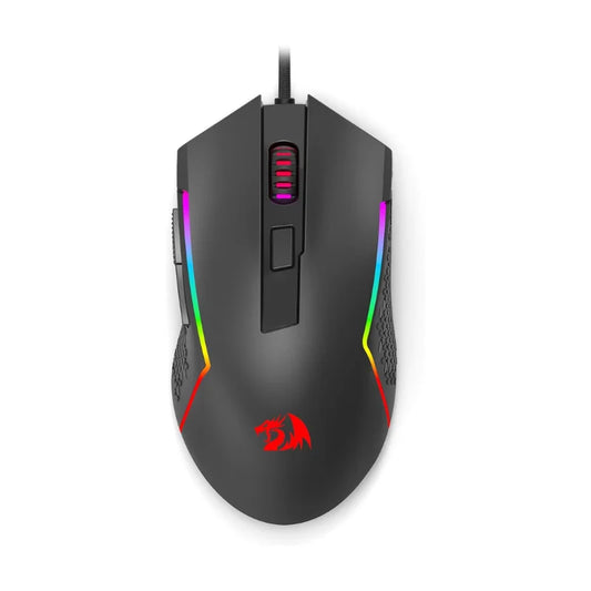 Ratón gaming con cable Redragon M616 RGB 10000 DPI óptico, 6 botones programables, 8 modos retroiluminados y software compatible con configuración DIY de teclas