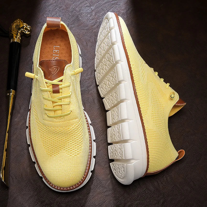 New men's large-sized casual shoes - Fly-Weave mesh breathable sports shoes, lightweight and slip-resistant men's shoes