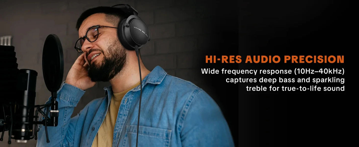 Cuffie cablate over-ear Talomen TOP W550X con driver da 50mm, bassi profondi, cavo rimovibile e microfono integrato – Headset per gaming, DJ, studio e ufficio