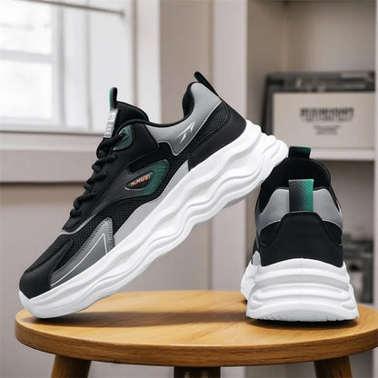 High Quality Casual Leather Shoes for Men 2026 New Autumn Lightweight Outdoor Shoes Fashion Thick Bottom Anti-Skid Walking Shoes