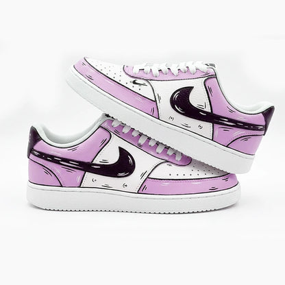 Custom Sneakers NIKE COURT VISION  Messy Line Design Wild Romantic Dream Comic Pattern Couple Matching Shoes Unisex retro shoes
