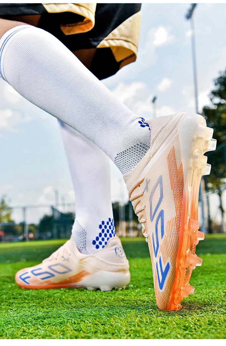 New Men's Soccer Shoes Futsal Football Boots Sneakers Match Grass Cleats High-Quality Non-Slip Indoor Hot-Selling High-Top Outdoor
